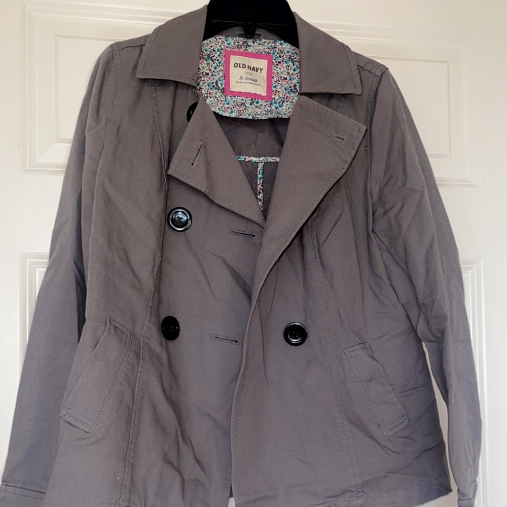 Grey Twill old navy Jacket size xs